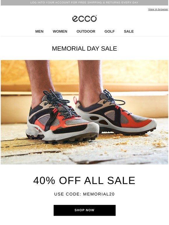 Enjoy 40% off this Memorial Day weekend 