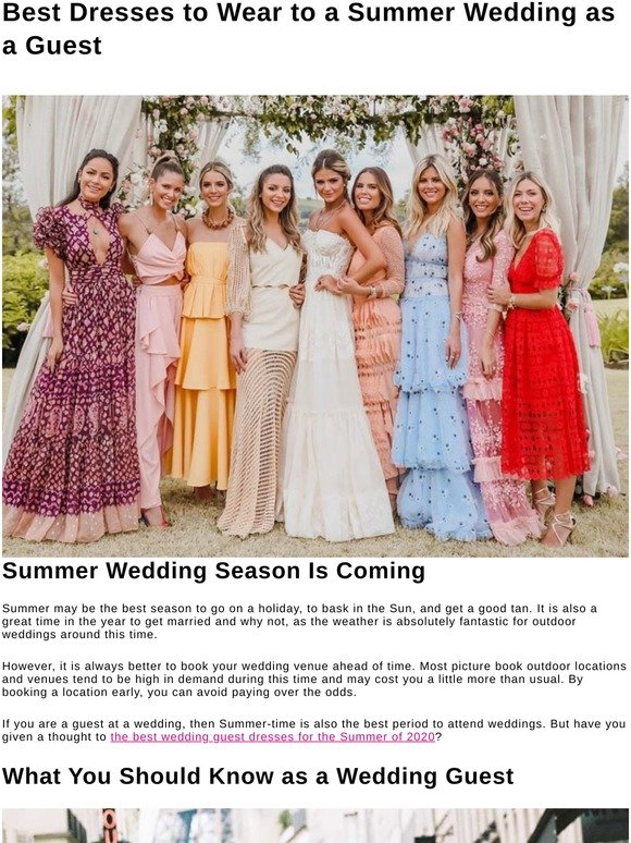 best dresses for outdoor summer wedding
