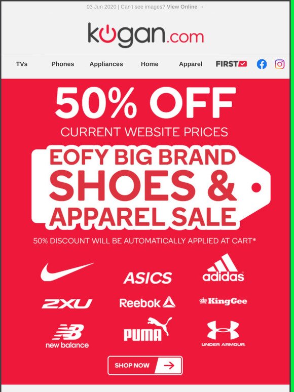 OFF EOFY Shoes \u0026 Apparel Sale 