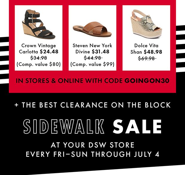dsw clearance sale
