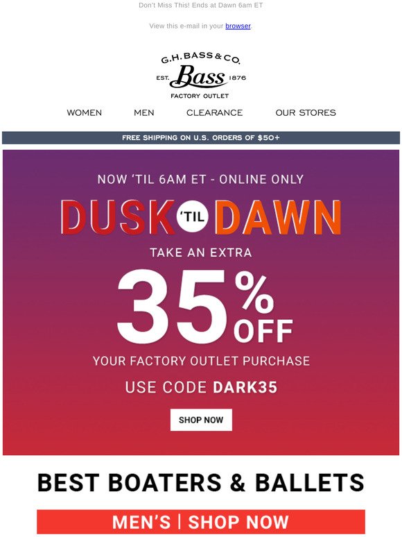 gh bass in store coupons