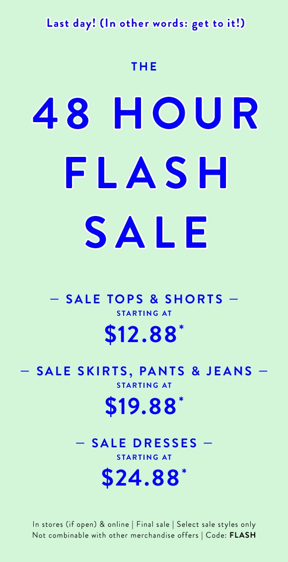Loft This Flash Sale Is Going Going Milled
