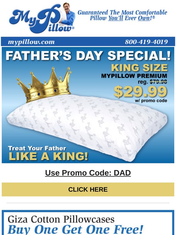 my pillow king size price