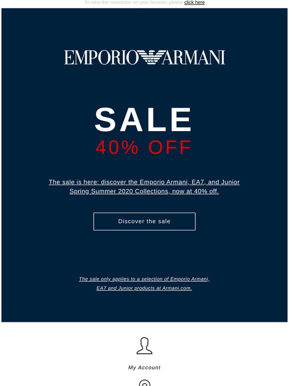 Emporio Armani: The Spring Summer Sale 