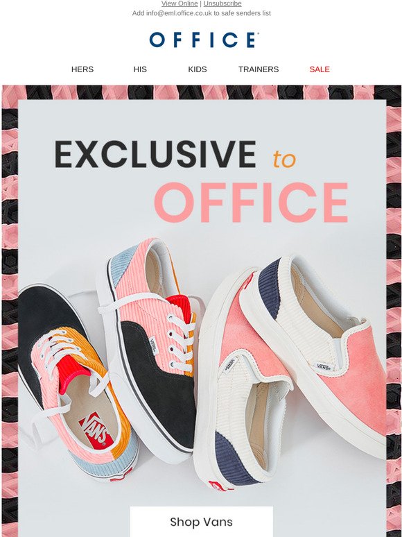 office shoes online vans