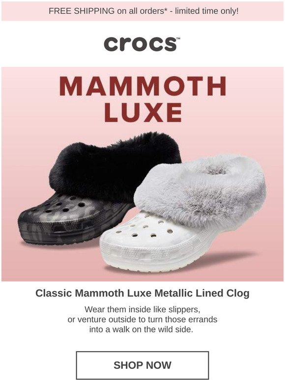 mammoth luxe crocs