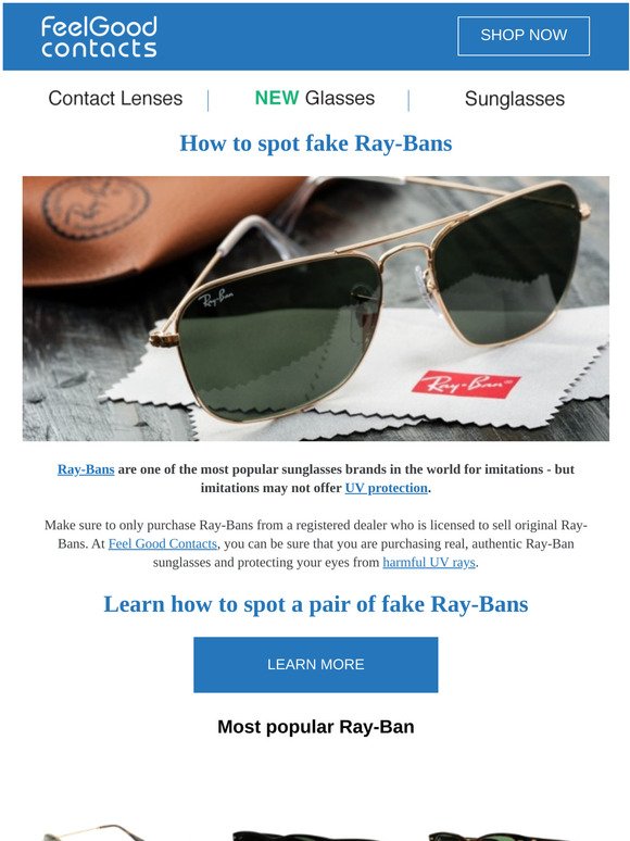how to spot fake ray bans
