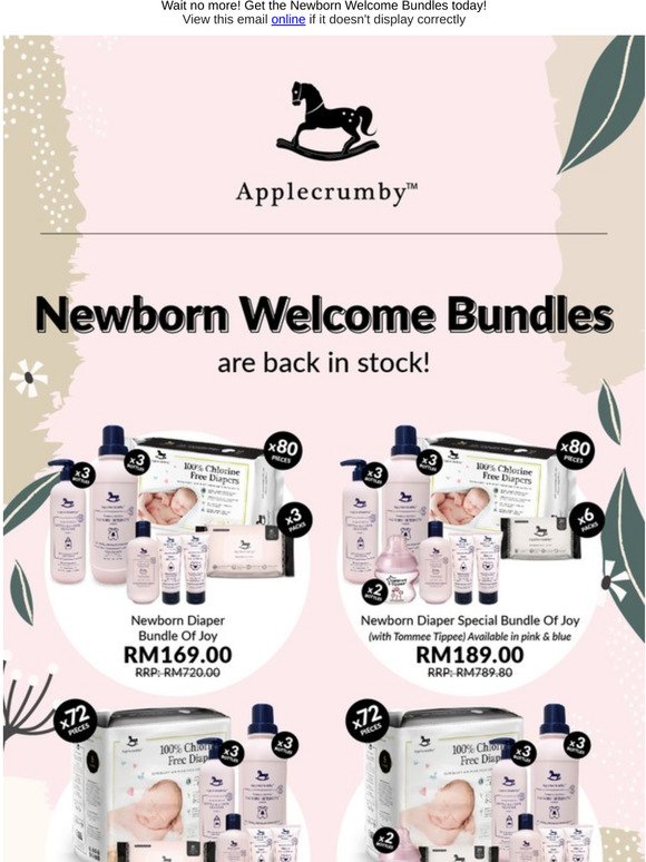 applecrumby newborn diapers
