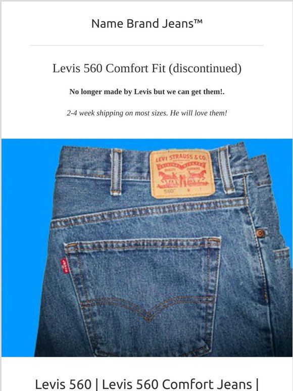 Levis 560 Comfort Fit DAD Jeans 