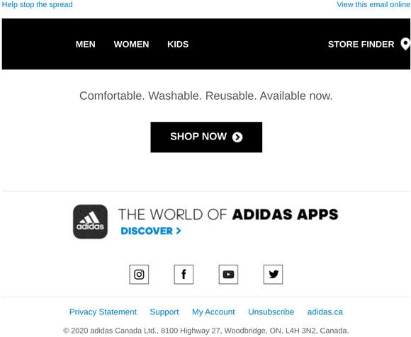 adidas canada live chat not working