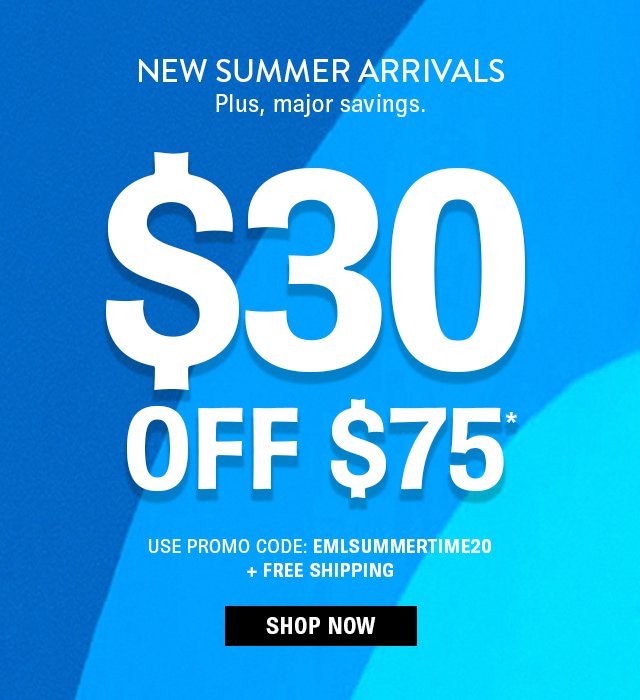$30 Coupon + Top Summer Brands 