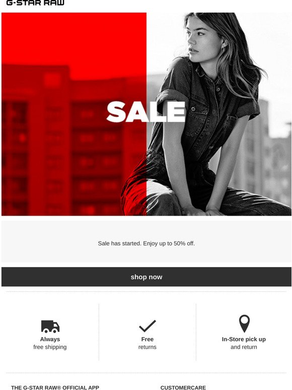 G-Star Raw: Sale starts now: Up to 50 