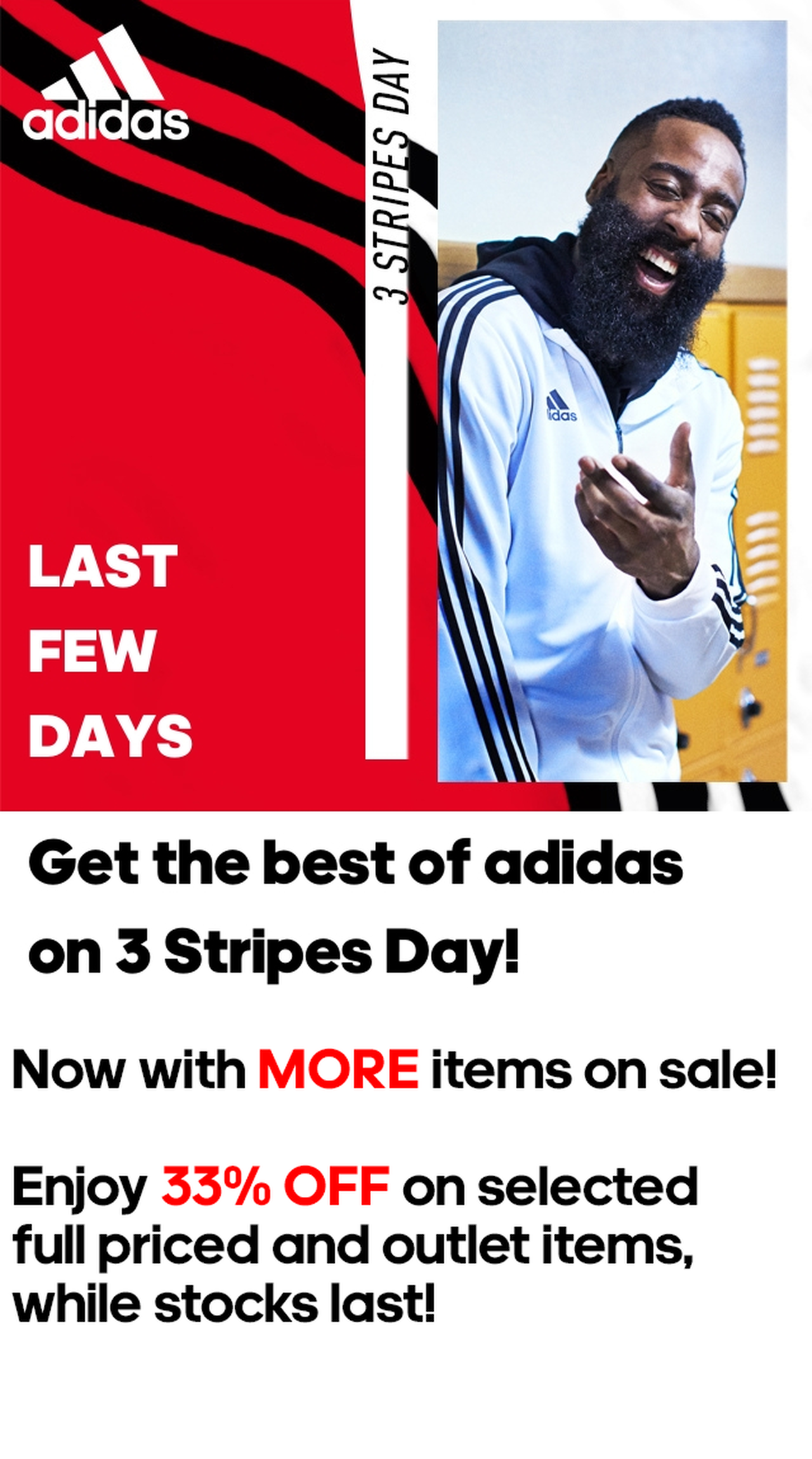 3 stripes day sale