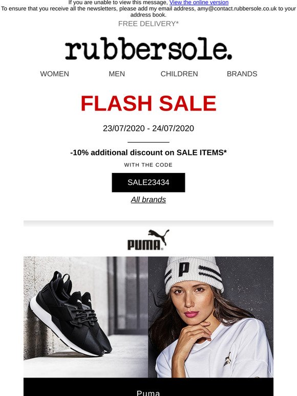 rubber sole discount code