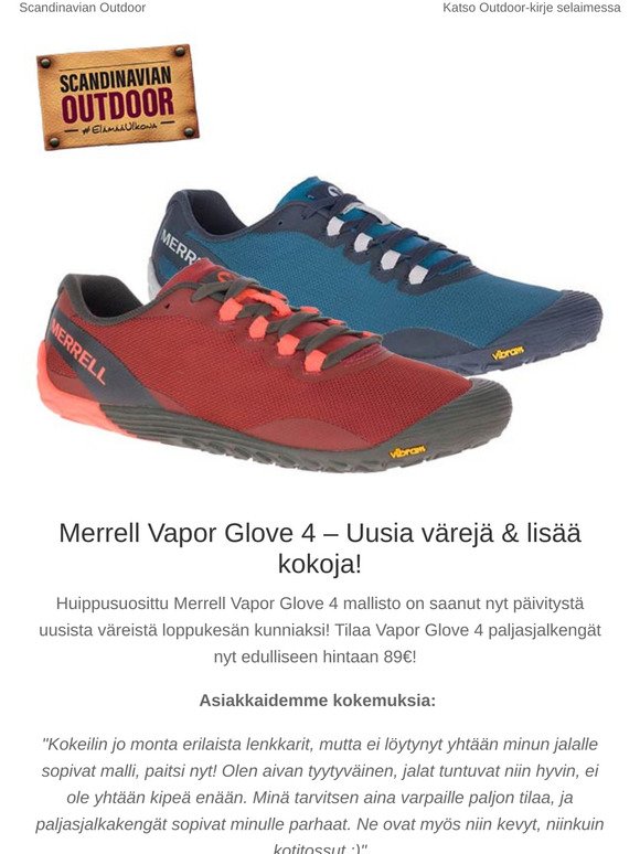 merrell vapor glove 3 kokemuksia