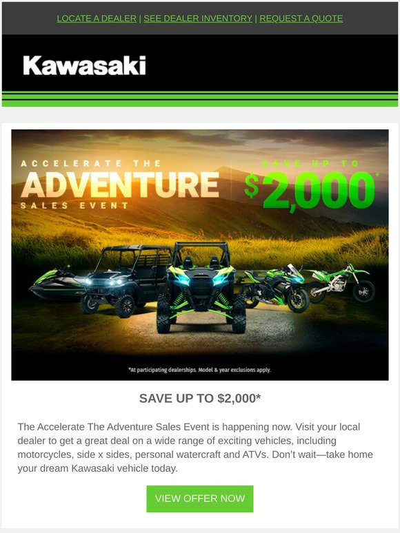 Kawasaki Sale Get Up To 2 000 Off An Exciting Kawasaki Vehicle Today Milled