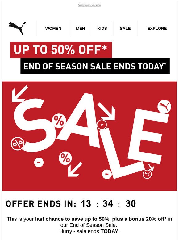 puma end of season sale
