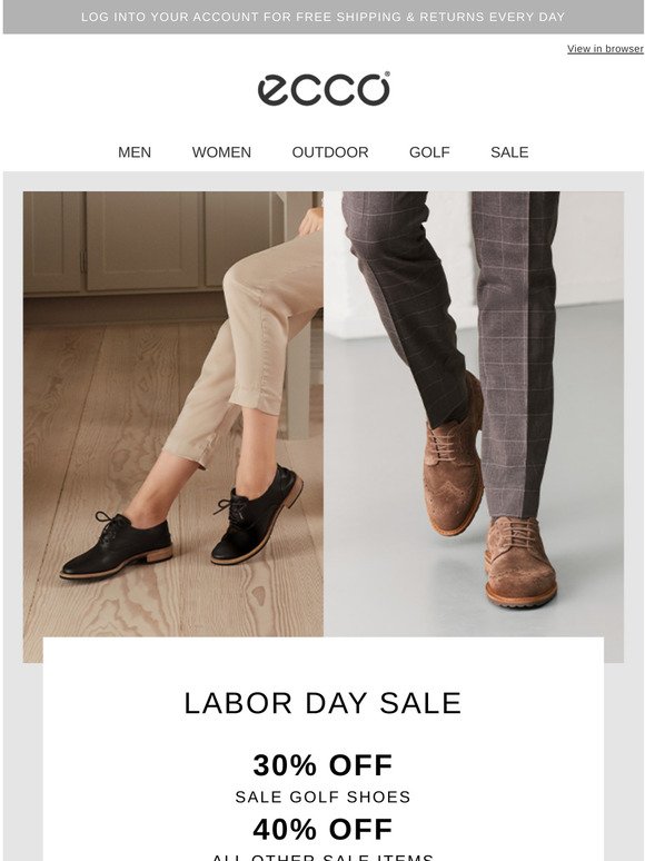 ECCO USA SHOES: SALE - 30-40% Off With 