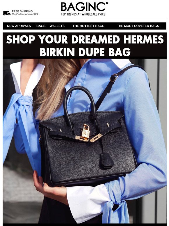 BAGINC : BGLAMOUR LIMITED: Best Hermes Kelly Dupe Bags On The Internet | Milled