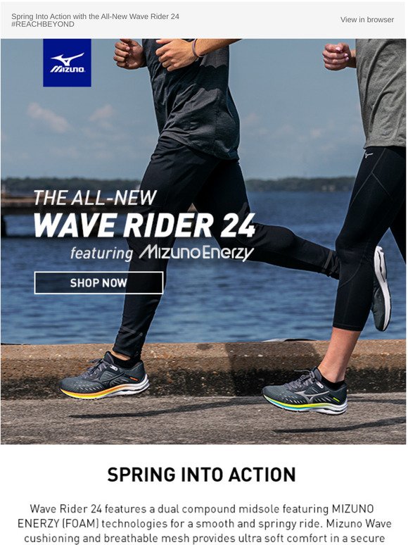 Mizuno : Performance Redefined with the All-New Wave Rider 24 featuring  MIZUNO ENERZY | Milled