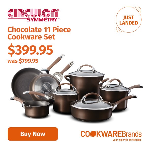 Circulon Symmetry 11-Piece Cookware Set, Chocolate