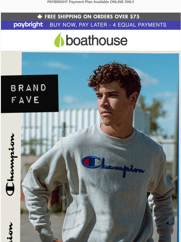 champion sweater boathouse