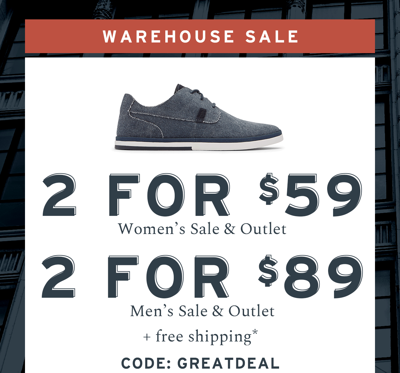 Rockport: Warehouse Sale: 2 for $59 \u0026 2 
