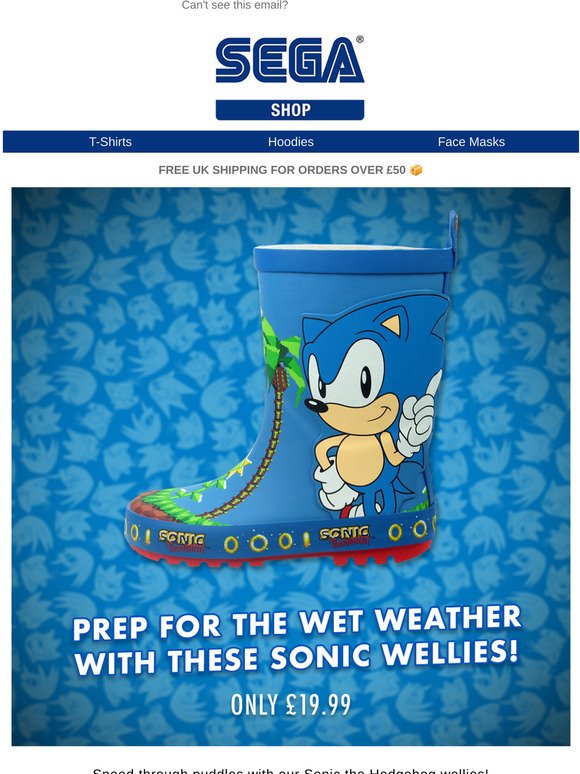 SEGA Shop: Sonic wellies available now 