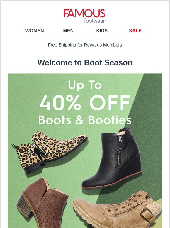 Famous Footwear: The Boot Sale you've 