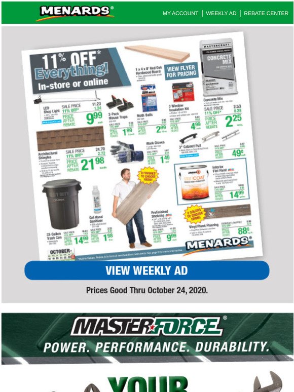Menards: Beat The Summer Heat With 11% Off Everything*! | Milled