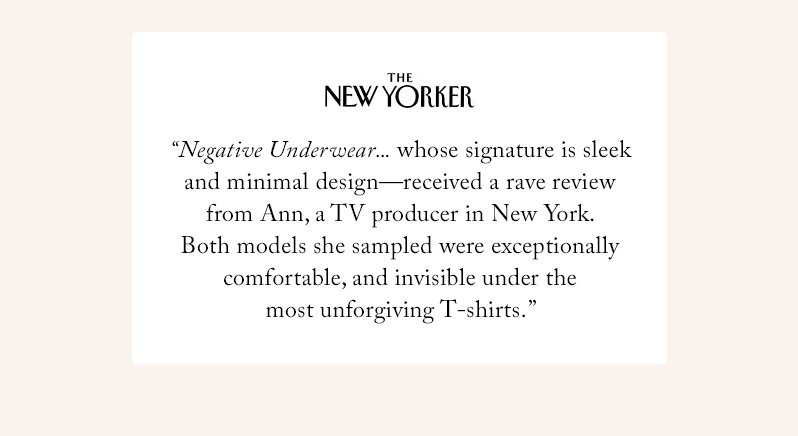 Negative Underwear: NEGATIVE IN THE NEW YORKER