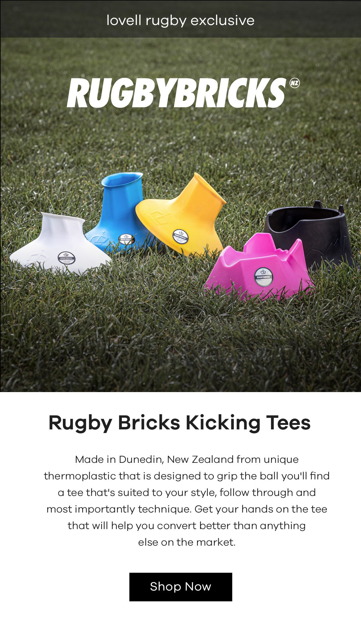 Rugby Bricks RWC 23 Vortex Mid Cut Kicking Tee - Limited Edition