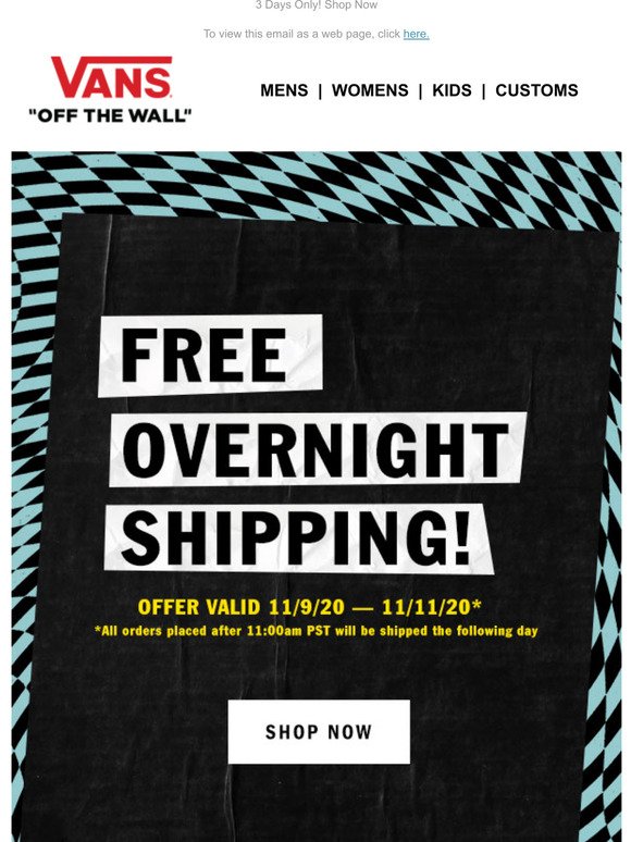 Vans: Free Overnight Shipping | Milled