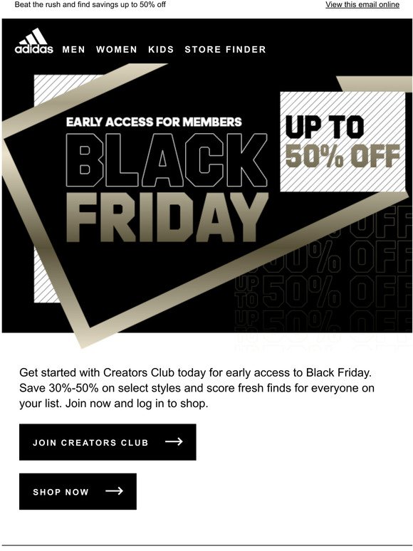Adidas: Black Friday /// Early access 
