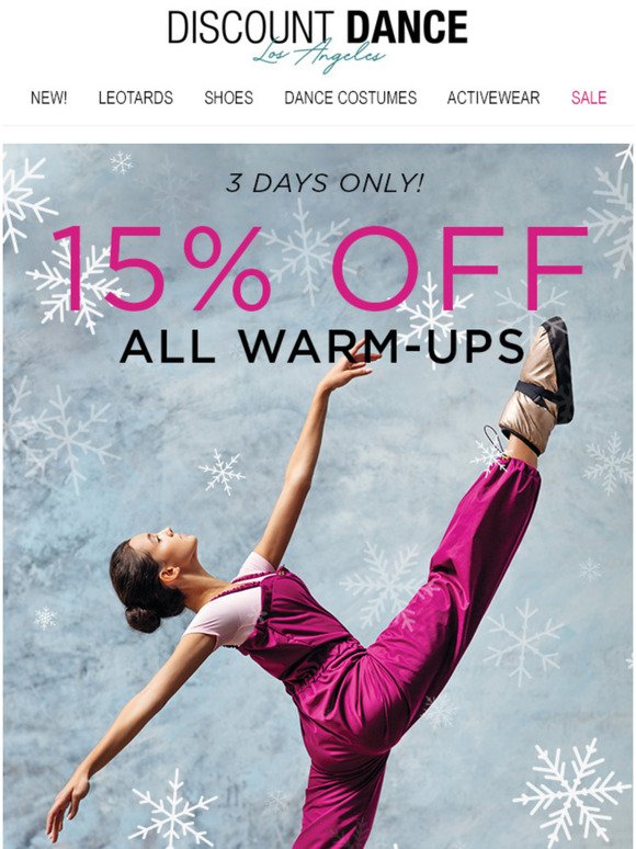 Discount Dance: Holiday Warm Up Sale 