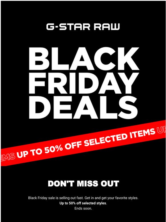 g-star.nl: Black Friday Deals are going 