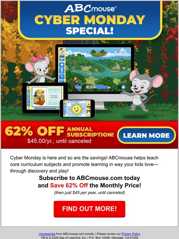 ABCmouse.com: Over 60% Off Cyber Monday | Milled