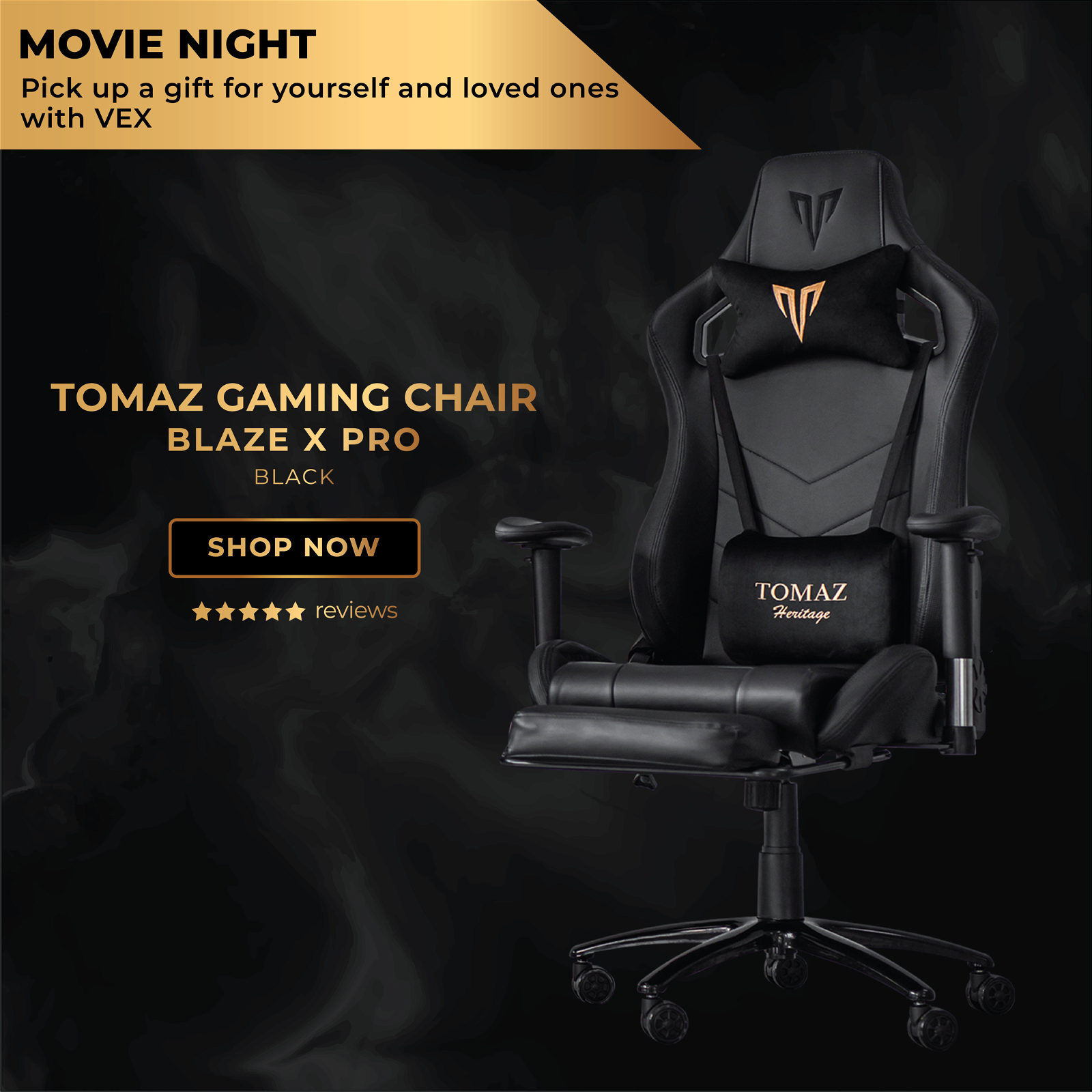 Tomaz Armor Gaming Table (Black)