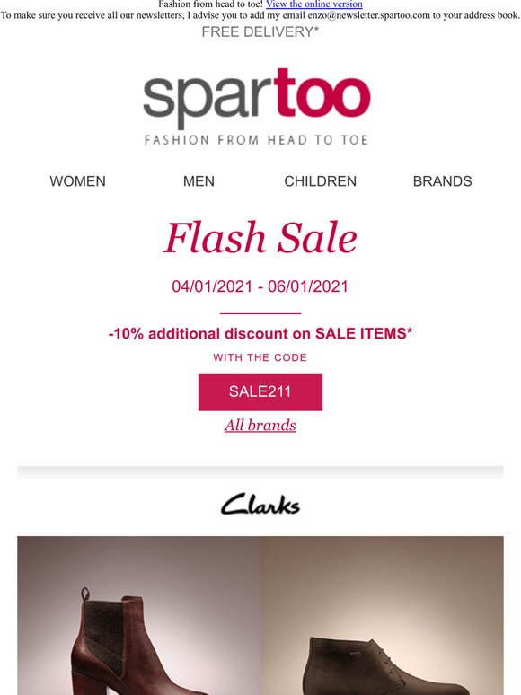 clarks flash sale