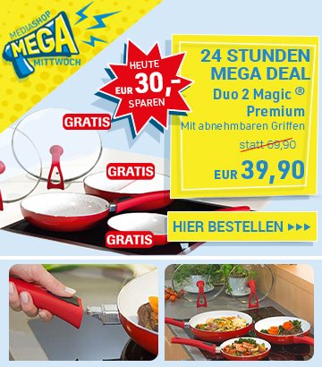 Mediashop - As seen Keramik-Pfannen-Set! Premium | Deal: Mega TV: Milled Magic Duo on